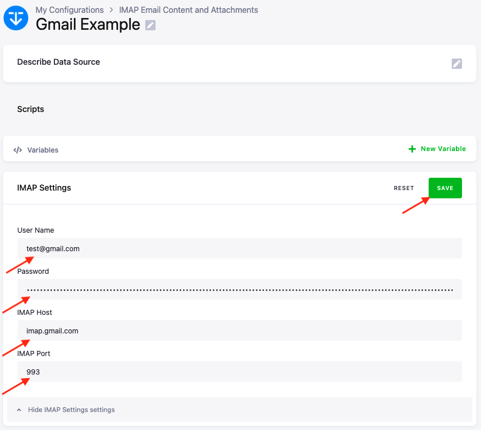 Screenshot - Auth configuration