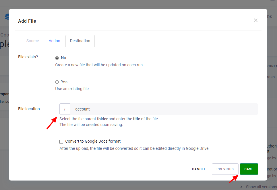 Screenshot - Add Table Step 3